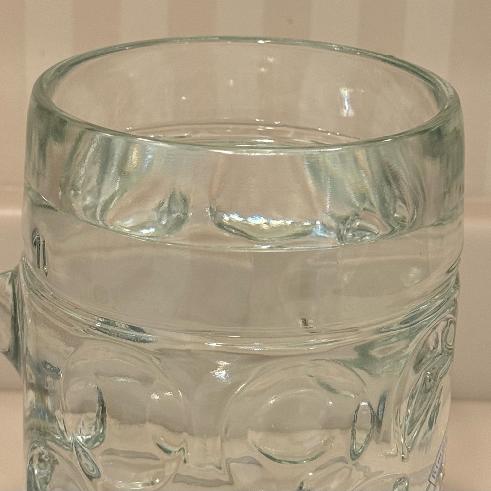 Hacker Pschorr Himmel der Bayern 1 Liter Large Dimpled Glass Beer Stein Munchen - Picture 15 of 15